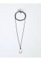 Ogrlica s privjeskom i užetom, srebrno/crno | Ženski nakit French Connection