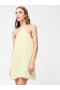  Mini haljina s plisiranim izrezom i sunčanim izrezom, boje kukuruzne svile, žute | Ženske haljine French Connection