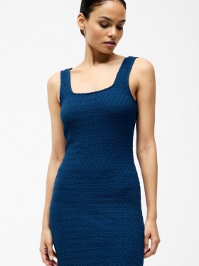  Teksturirana midi haljina s četvrtastim izrezom, ponoć | Ženske haljine French Connection