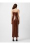  Beatrice Sequin Strap Corsage Maxiklänning Brun Paljett | Dam Klänningar French Connection