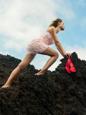  Cher Rosette Texturerad Bandeau Miniklänning Blushrosa | Dam Klänningar från French Connection