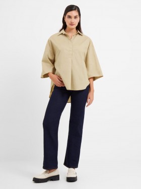 Rhodes Poplin Popover-skjorta Incense | Damtoppar French Connection