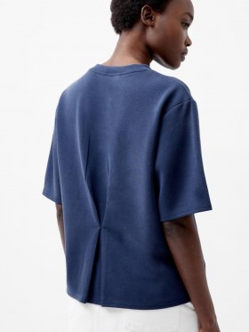 Wren Kortärmad Pinched T-shirt Midnattsblå | Damtoppar French Connection