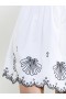  Minivestido Cambria Cotton Anglaise de lino blanco/azul marino | Vestidos French Connection para mujer