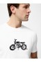 Camiseta blanca de manga corta con estampado de motociclista | Camisetas y polos French Connection para hombre