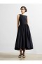  Vestido midi negro Phoebe Jersey con bajo abullonado | Vestidos de mujer French Connection