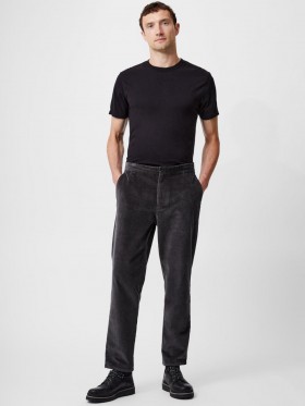  Pantalones de pana con cintura elástica gris oscuro | Pantalones French Connection para hombre