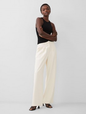 Pantalones Harrie de corte sastre, color crema clásico | Sastrería French Connection para mujer