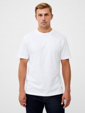  Camiseta clásica de algodón orgánico y lino blanco | Camisetas y polos French Connection para hombre