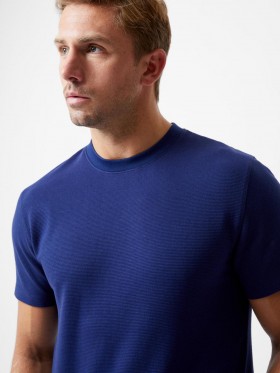  Camiseta Ottoman de cuello redondo color azul marino | Camisetas y polos French Connection para hombre