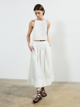  Top de popelina a rayas color crema/azul | Tops de mujer de French Connection