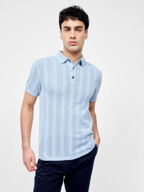  Polo de rayas verticales Sky | Camisetas y polos French Connection para hombre