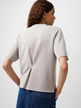 Camiseta Wren de manga corta con detalle fruncido, color macchiato lavado | Tops de mujer de French Connection