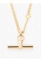 قلادة ذهبية على شكل حرف T | مجوهرات نسائية من فرينش كونيكشن