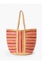  Plážová taška s rafiovými pruhy, červená, vícebarevná | Dámské kabelky a peněženky French Connection
