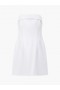 Strukturované saténové minišaty bandeau, klasické krémové | Dámské šaty French Connection