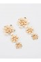  Zlaté náušnice s trojitým květem | Dámské šperky French Connection