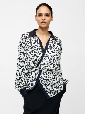  Košile Domasco Twist Popover černá/krémová | Dámské košile French Connection