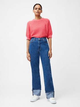  Džíny Elliot Denim s rovnými nohavicemi a ohrnutými nohavicemi, vintage modré | Dámské kalhoty French Connection