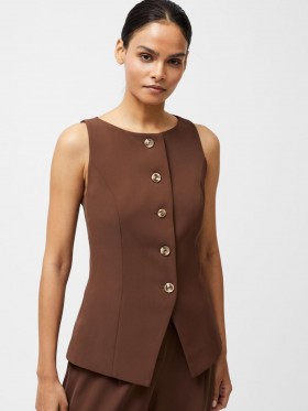  Harrie Tailored vesta čokoládová | Dámské francouzské vázací soupravy