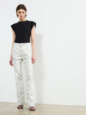 Džíny Serenity Denim Straight Leg White/Grey | Dámské džíny French Connection