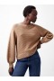  Lily Mozart Bishop Sleeve Jumper Camel Mel Light | Dame French Connection Strikvarer