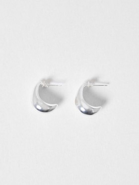  Metal Halv Hoop Øreringe Sølv | Damesmykker fra French Connection