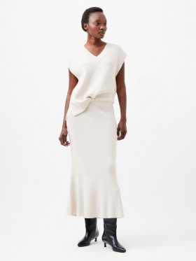  Nariko Knit Maxi Nederdel Havregryn Mel | Dame French Connection Nederdele