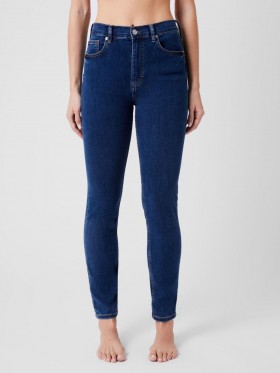  Bløde, strækbare denim skinny jeans med høj talje, 76 cm i mellemvask | French Connection jeans til kvinder