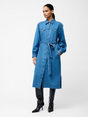  Zaves Chambray Denim Midikjole Vintage | Dame Kjoler fra French Connection