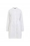  Alissa katoenen overhemdjurk met wijde mouwen, linnenwit | Damesjurken French Connection