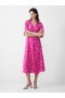  Bonita Wrap Angel Dress Wild Rosa/wit | Dames French Connection Jurken