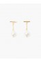  T-bar parel oorbellen met parel/goud | Dames French Connection Jewellery