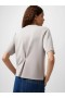 Wren T-shirt met korte mouwen en geknepen detail, gewassen macchiato | Dames French Connection Tops