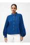 Zaves Chambray Denim Ballonmouwen Shirt Chambray Blauw | Dames French Connection Tops