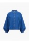 Zaves Chambray Denim Ballonmouwen Shirt Chambray Blauw | Dames French Connection Tops