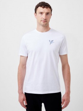 Cormorant Organic Graphic T-shirt Wit | Heren French Connection T-shirts en poloshirts