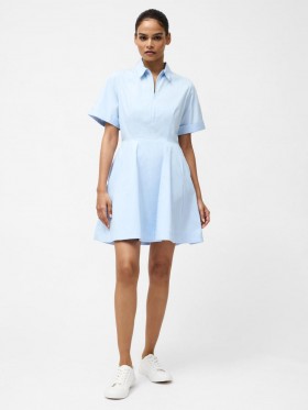 Isabelle Poplin Mini Shirtjurk Hemelsblauw | Dames French Connection Jurken