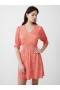  Robe courte froncée Bernice Mandarin/rose marine/IVR | Robes French Connection pour femmes