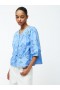  Top Cambria en coton à manches bouffantes et broderie bleuet | Hauts French Connection pour femmes