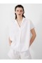 Chemise à manches courtes brodée Cele en lin blanc | Hauts femme French Connection