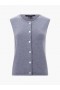  Gilet sans manches à boutons Cosysoft Gris moyen Mel | Vêtements en maille French Connection pour femmes