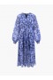  Robe midi froncée Cynthia bleu nuit | Robes French Connection pour femmes