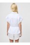  Chemise Era Poplin Twist Knot en lin blanc | Chemises French Connection pour femmes