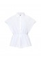  Chemise Era Poplin Twist Knot en lin blanc | Chemises French Connection pour femmes
