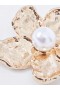  Broche fleur dorée ornée de fausses perles | Bijoux French Connection pour femme