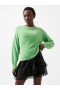  Pull Jacelin à col rond duveteux vert vif | Tricots femme French Connection