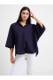 Chemise Rhodes en popeline marine | Hauts French Connection pour femmes