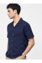  Chemise à manches courtes en seersucker bleu marine | Chemises French Connection pour hommes