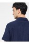  Chemise à manches courtes en seersucker bleu marine | Chemises French Connection pour hommes